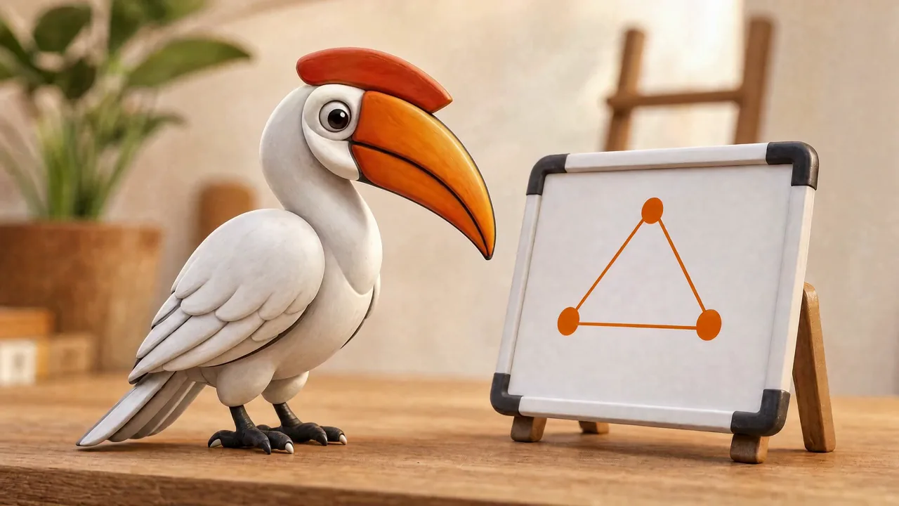De ZAZU-vogel bij een whiteboard voor een automatiseringsproject
