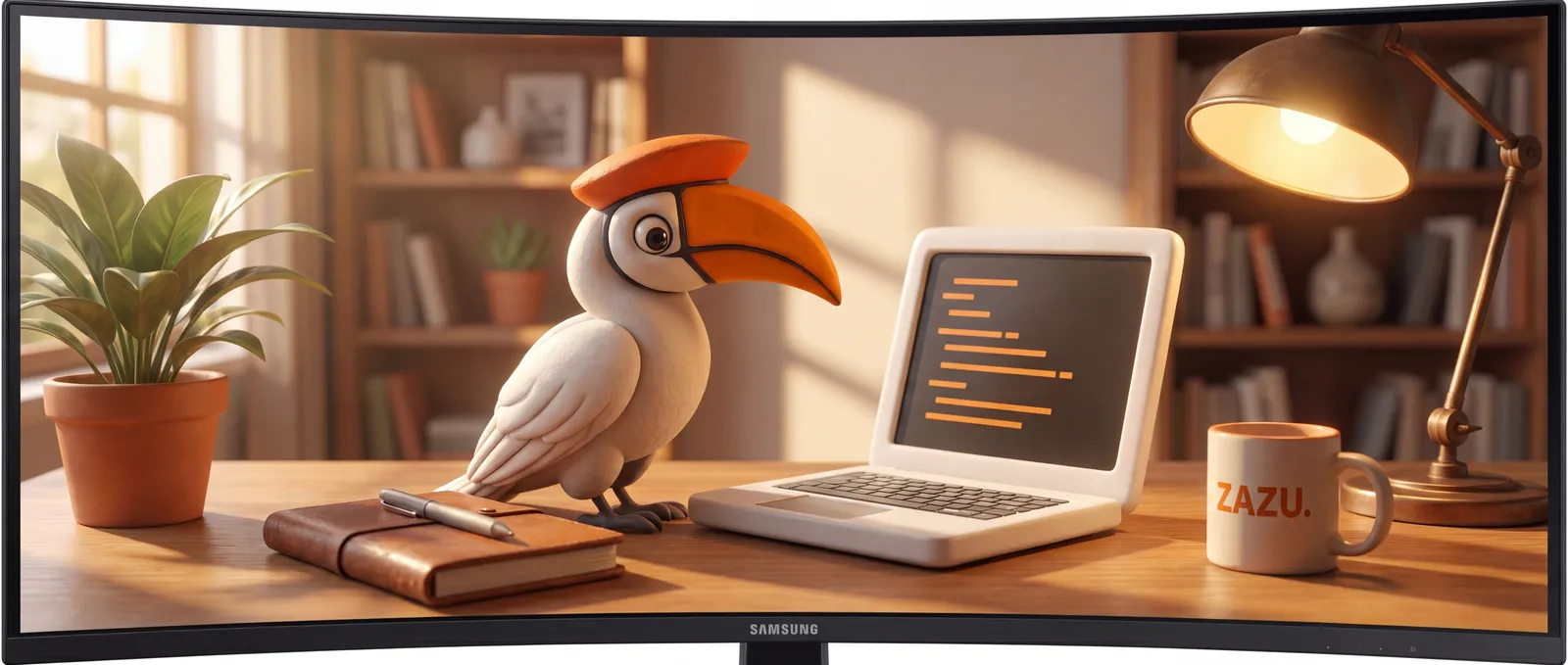 Zazu mascotte bij data analytics